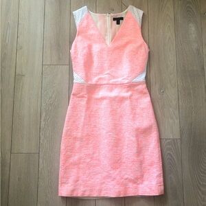 J. Crew Neon Orange Lace Detailed Mini Dress Size 2